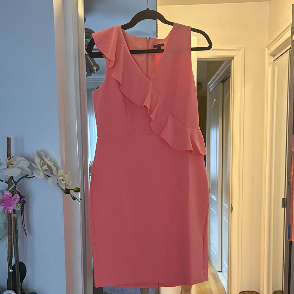 Ann Taylor Asymmetrical Pink Dress